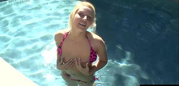  Blonde teen is ready for MMF threesome